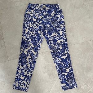 Lilly Pulitzer Blue and White Skinny Pants